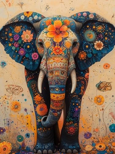 Diamond Painting XXL Elefant für Bastelset Kinder ab 6 Jahre, Diamond Painting Blume, 5D DIY Diamant Malerei Bilder Stickerei Set, Dimond Kristall Handwerk Geschenke für Zuhause Deko 50x70cm S-326 Diamond Painting XXL Elefant für Bastelset Kinder ab 6 Jahre, Diamond Painting Blume, 5D DIY Diamant Malerei Bilder Stickerei Set, Dimond Kristall Handwerk Geschenke für Zuhause Deko 50x70cm S-326 von Snuysogx