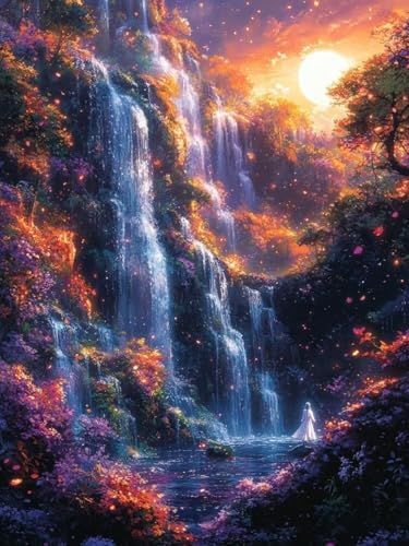 Diamond Painting XXL Fallen für Bastelset Kinder ab 6 Jahre, Diamond Painting Landschaft, 5D DIY Diamant Malerei Bilder Stickerei Set, Dimond Kristall Handwerk Geschenke für Zuhause Deko 50x70cm S-104 Diamond Painting XXL Fallen für Bastelset Kinder ab 6 Jahre, Diamond Painting Landschaft, 5D DIY Diamant Malerei Bilder Stickerei Set, Dimond Kristall Handwerk Geschenke für Zuhause Deko 50x70cm S-104 von Snuysogx