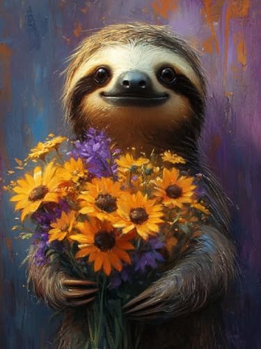 Diamond Painting XXL Faultier für Bastelset Kinder ab 6 Jahre, Diamond Painting Blumen, 5D DIY Diamant Malerei Bilder Stickerei Set, Dimond Kristall Handwerk Geschenke Zuhause Deko 90x120cm SY1-169 Diamond Painting XXL Faultier für Bastelset Kinder ab 6 Jahre, Diamond Painting Blumen, 5D DIY Diamant Malerei Bilder Stickerei Set, Dimond Kristall Handwerk Geschenke Zuhause Deko 90x120cm SY1-169 von Snuysogx