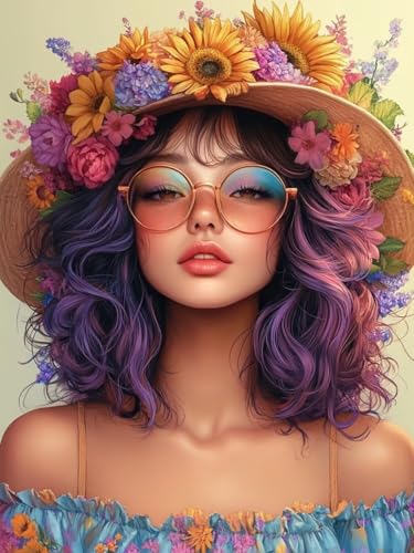 Diamond Painting XXL Frau für Bastelset Kinder ab 6 Jahre, Diamond Painting Blume, 5D DIY Diamant Malerei Bilder Stickerei Set, Full Dimond Kristall Handwerk Geschenke für Zuhause Deko 85x110cm S-211 Diamond Painting XXL Frau für Bastelset Kinder ab 6 Jahre, Diamond Painting Blume, 5D DIY Diamant Malerei Bilder Stickerei Set, Full Dimond Kristall Handwerk Geschenke für Zuhause Deko 85x110cm S-211 von Snuysogx