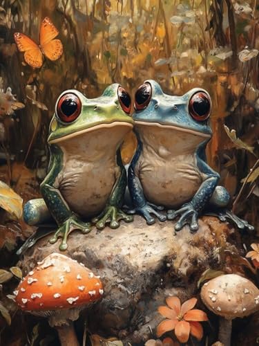 Diamond Painting XXL Frosch für Bastelset Kinder ab 6 Jahre, Diamond Painting Tier, 5D DIY Diamant Malerei Bilder Stickerei Set, Full Dimond Kristall Handwerk Geschenke für Zuhause Deko 50x70cm S-164 Diamond Painting XXL Frosch für Bastelset Kinder ab 6 Jahre, Diamond Painting Tier, 5D DIY Diamant Malerei Bilder Stickerei Set, Full Dimond Kristall Handwerk Geschenke für Zuhause Deko 50x70cm S-164 von Snuysogx