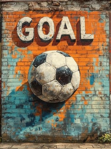 Diamond Painting XXL Fußball für Bastelset Kinder ab 6 Jahre, Diamond Painting Schießen, 5D DIY Diamant Malerei Bilder Stickerei Set, Dimond Kristall Handwerk Geschenke für Zuhause Deko 50x70cm S-116 Diamond Painting XXL Fußball für Bastelset Kinder ab 6 Jahre, Diamond Painting Schießen, 5D DIY Diamant Malerei Bilder Stickerei Set, Dimond Kristall Handwerk Geschenke für Zuhause Deko 50x70cm S-116 von Snuysogx