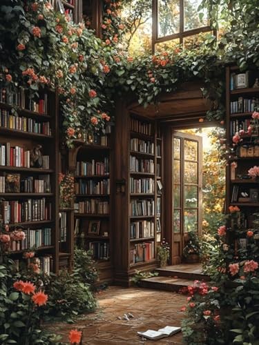 Diamond Painting XXL Garten für Bastelset Kinder ab 6 Jahre, Diamond Painting Bücher, 5D DIY Diamant Malerei Bilder Stickerei Set, Dimond Kristall Handwerk Geschenke für Zuhause Deko 70x90cm S-327 von Snuysogx