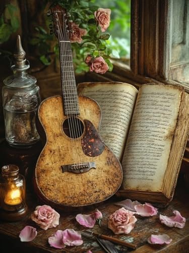 Diamond Painting XXL Gitarre für Bastelset Kinder ab 6 Jahre, Diamond Painting Bücher, 5D DIY Diamant Malerei Bilder Stickerei Set, Dimond Kristall Handwerk Geschenke für Zuhause Deko 50x70cm S-338 Diamond Painting XXL Gitarre für Bastelset Kinder ab 6 Jahre, Diamond Painting Bücher, 5D DIY Diamant Malerei Bilder Stickerei Set, Dimond Kristall Handwerk Geschenke für Zuhause Deko 50x70cm S-338 von Snuysogx
