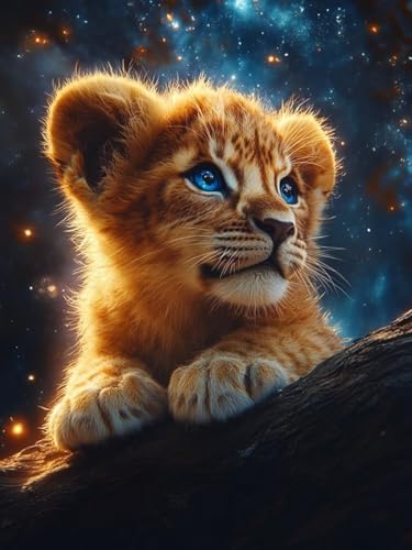 Diamond Painting XXL Löwe für Bastelset Kinder ab 6 Jahre, Diamond Painting Tier, 5D DIY Diamant Malerei Bilder Stickerei Set, Full Dimond Kristall Handwerk Geschenke für Zuhause Deko 50x70cm S-213 Diamond Painting XXL Löwe für Bastelset Kinder ab 6 Jahre, Diamond Painting Tier, 5D DIY Diamant Malerei Bilder Stickerei Set, Full Dimond Kristall Handwerk Geschenke für Zuhause Deko 50x70cm S-213 von Snuysogx