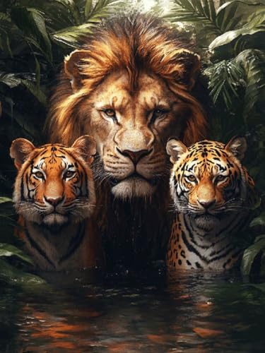 Diamond Painting XXL Löwe für Bastelset Kinder ab 6 Jahre, Diamond Painting Tiger, 5D DIY Diamant Malerei Bilder Stickerei Set, Dimond Kristall Handwerk Geschenke für Zuhause Deko 50x70cm SY1-168 Diamond Painting XXL Löwe für Bastelset Kinder ab 6 Jahre, Diamond Painting Tiger, 5D DIY Diamant Malerei Bilder Stickerei Set, Dimond Kristall Handwerk Geschenke für Zuhause Deko 50x70cm SY1-168 von Snuysogx