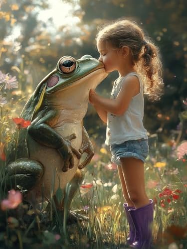 Diamond Painting XXL Mädchen für Bastelset Kinder ab 6 Jahre, Diamond Painting Frosch, 5D DIY Diamant Malerei Bilder Stickerei Set, Dimond Kristall Handwerk Geschenke für Zuhause Deko 50x70cm S-135 Diamond Painting XXL Mädchen für Bastelset Kinder ab 6 Jahre, Diamond Painting Frosch, 5D DIY Diamant Malerei Bilder Stickerei Set, Dimond Kristall Handwerk Geschenke für Zuhause Deko 50x70cm S-135 von Snuysogx