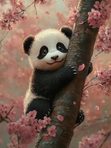 Diamond Painting XXL Panda für Bastelset Kinder ab 6 Jahre, Diamond Painting Blumen, 5D DIY Diamant Malerei Bilder Stickerei Set, Full Dimond Kristall Handwerk Geschenke für Zuhause Deko 50x70cm S-169 Diamond Painting XXL Panda für Bastelset Kinder ab 6 Jahre, Diamond Painting Blumen, 5D DIY Diamant Malerei Bilder Stickerei Set, Full Dimond Kristall Handwerk Geschenke für Zuhause Deko 50x70cm S-169 von Snuysogx