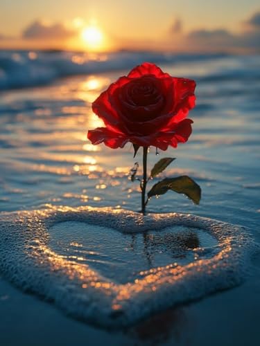 Diamond Painting XXL Rose für Bastelset Kinder ab 6 Jahre, Diamond Painting Strand, 5D DIY Diamant Malerei Bilder Stickerei Set, Full Dimond Kristall Handwerk Geschenke für Zuhause Deko 50x70cm S-111 Diamond Painting XXL Rose für Bastelset Kinder ab 6 Jahre, Diamond Painting Strand, 5D DIY Diamant Malerei Bilder Stickerei Set, Full Dimond Kristall Handwerk Geschenke für Zuhause Deko 50x70cm S-111 von Snuysogx