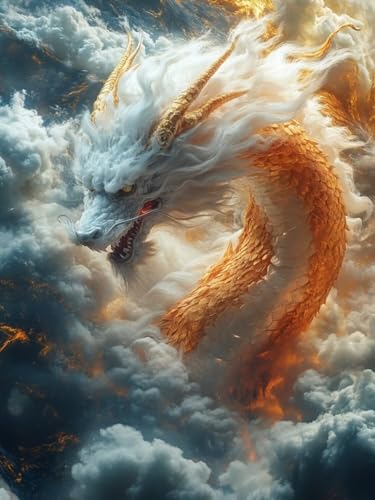 Drachen Diamond Painting Groß XXL 60x80cm für Bastelset Kinder ab 6 Jahre, 5D Diamond Painting Tier Neuheiten, DIY Diamant Mosaik Bastelset Erwachsene, Daiments Malerei Stickerei Festival Deko S-313 Drachen Diamond Painting Groß XXL 60x80cm für Bastelset Kinder ab 6 Jahre, 5D Diamond Painting Tier Neuheiten, DIY Diamant Mosaik Bastelset Erwachsene, Daiments Malerei Stickerei Festival Deko S-313 von Snuysogx