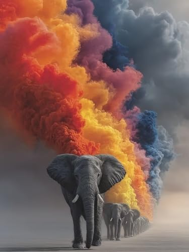 Elefant Diamond Painting Groß XXL 60x80cm für Bastelset Kinder ab 6 Jahre, 5D Diamond Painting Tier Neuheiten, DIY Diamant Mosaik Bastelset Erwachsene, Daiments Malerei Stickerei Festival Deko S-307 Elefant Diamond Painting Groß XXL 60x80cm für Bastelset Kinder ab 6 Jahre, 5D Diamond Painting Tier Neuheiten, DIY Diamant Mosaik Bastelset Erwachsene, Daiments Malerei Stickerei Festival Deko S-307 von Snuysogx
