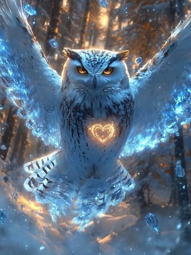 Eule Diamond Painting Groß XXL 100x130cm für Bastelset Kinder ab 6 Jahre, 5D Diamond Painting Winter Neuheiten, DIY Diamant Mosaik Bastelset Erwachsene, Daiments Malerei Stickerei Festival Deko S-160 Eule Diamond Painting Groß XXL 100x130cm für Bastelset Kinder ab 6 Jahre, 5D Diamond Painting Winter Neuheiten, DIY Diamant Mosaik Bastelset Erwachsene, Daiments Malerei Stickerei Festival Deko S-160 von Snuysogx