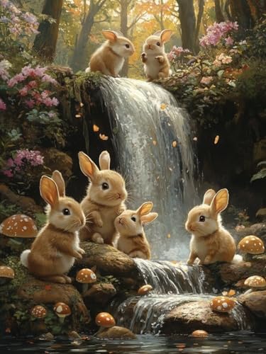 Kaninchen Diamond Painting Groß XXL 60x80cm für Bastelset Kinder ab 6 Jahre, 5D Diamond Painting Fallen, DIY Full Diamant Mosaik Bastelset Erwachsene, Daiments Malerei Stickerei Festival Deko S-148 Kaninchen Diamond Painting Groß XXL 60x80cm für Bastelset Kinder ab 6 Jahre, 5D Diamond Painting Fallen, DIY Full Diamant Mosaik Bastelset Erwachsene, Daiments Malerei Stickerei Festival Deko S-148 von Snuysogx