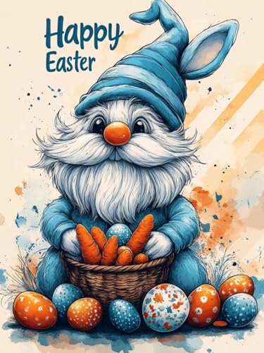 Ostern Diamond Painting Groß XXL 60x80cm für Bastelset Kinder ab 6 Jahre, 5D Diamond Painting Tier Neuheiten, DIY Diamant Mosaik Bastelset Erwachsene, Daiments Malerei Stickerei Festival Deko S-316 Ostern Diamond Painting Groß XXL 60x80cm für Bastelset Kinder ab 6 Jahre, 5D Diamond Painting Tier Neuheiten, DIY Diamant Mosaik Bastelset Erwachsene, Daiments Malerei Stickerei Festival Deko S-316 von Snuysogx