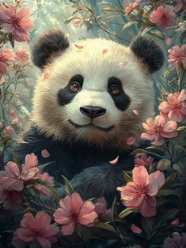 Panda Diamond Painting Groß XXL 60x80cm für Bastelset Kinder ab 6 Jahre, 5D Diamond Painting Blumen Neuheiten, DIY Diamant Mosaik Bastelset Erwachsene, Daiments Malerei Stickerei Festival Deko S-171 Panda Diamond Painting Groß XXL 60x80cm für Bastelset Kinder ab 6 Jahre, 5D Diamond Painting Blumen Neuheiten, DIY Diamant Mosaik Bastelset Erwachsene, Daiments Malerei Stickerei Festival Deko S-171 von Snuysogx