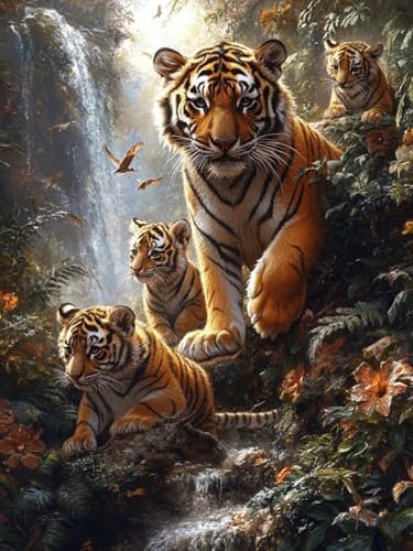 Tiger Diamond Painting Groß XXL 60x80cm für Bastelset Kinder ab 6 Jahre, 5D Diamond Painting Tier Neuheiten, DIY Diamant Mosaik Bastelset Erwachsene, Daiments Malerei Stickerei Festival Deko S-333 Tiger Diamond Painting Groß XXL 60x80cm für Bastelset Kinder ab 6 Jahre, 5D Diamond Painting Tier Neuheiten, DIY Diamant Mosaik Bastelset Erwachsene, Daiments Malerei Stickerei Festival Deko S-333 von Snuysogx
