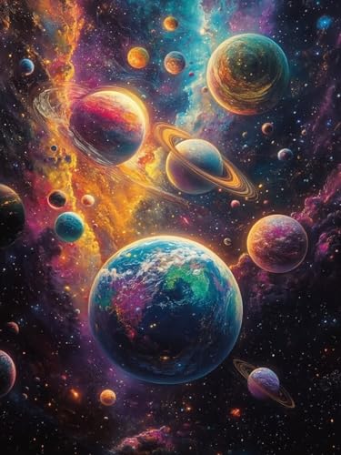 Universum Diamond Painting Groß XXL 60x80cm für Bastelset Kinder ab 6 Jahre, 5D Diamond Painting Planet, DIY Full Diamant Mosaik Bastelset Erwachsene, Daiments Malerei Stickerei Festival Deko S-153 Universum Diamond Painting Groß XXL 60x80cm für Bastelset Kinder ab 6 Jahre, 5D Diamond Painting Planet, DIY Full Diamant Mosaik Bastelset Erwachsene, Daiments Malerei Stickerei Festival Deko S-153 von Snuysogx
