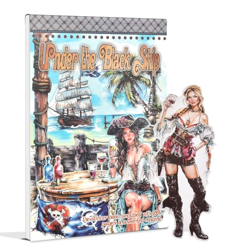 Snylcce Schwarzes Schiff Thema Sticker - PET-Sticker Scrapbooking-Zubehör von Snylcce