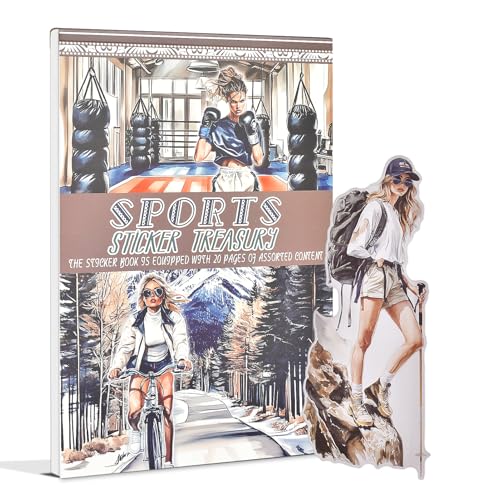 Snylcce Sportliches-Mädchen-Thema Scrapbooking-Zubehör - 20 Blätter PET-Sticker von Snylcce