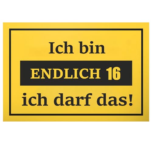 16 Geburtstag Junge,Ich Bin Jetzt 16, Ich Darf Das - Schild 30 X 20 Cm - Geburtstagsdeko Partydeko Geburtstagskarte Geschenkidee - 16,1 Stück, Birthday Decoration Party Decoration Birthday Card 16 Geburtstag Junge,Ich Bin Jetzt 16, Ich Darf Das - Schild 30 X 20 Cm - Geburtstagsdeko Partydeko Geburtstagskarte Geschenkidee - 16,1 Stück, Birthday Decoration Party Decoration Birthday Card von Snyvpra