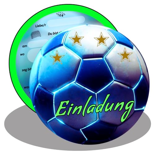SoSi, 12 Einladungskarten inkl. Kuchenrezept, Kindergeburtstag Fußball, Geburtstag Mädchen und Jungen, Fußballparty, Soccergeburtstag SoSi, 12 Einladungskarten inkl. Kuchenrezept, Kindergeburtstag Fußball, Geburtstag Mädchen und Jungen, Fußballparty, Soccergeburtstag von SoSi