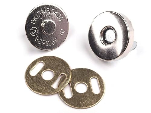 10x Magnetknöpfe nickel, 18mm Taschenknöpfe, Magnetverschluss von SoSt-Shop