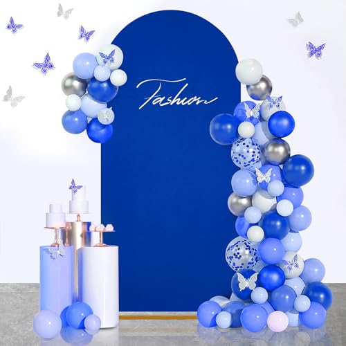 Party-Bogen-Hintergrund, 1,8 m, Spandex, Marineblau, dehnbar, Chiara-Bogen-Hintergrund, Ständer für Hochzeit, Ballon-Dekoration von SoarDream