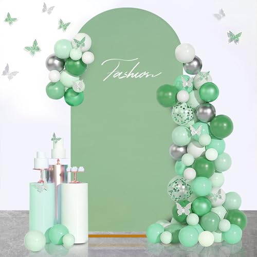 Salbeigrün 1,5 m Bogen Hintergrund Abdeckung Fitted Spandex Hochzeit Bogen Abdeckung Ballonbogen Hintergrund Stoff für Brautparty Party Dekorationen von SoarDream