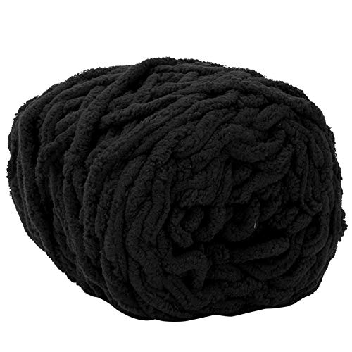 Grobe Wolle gewebte Häkelgarn Pullover Schals zum Weben von Schals schwarz von Socobeta