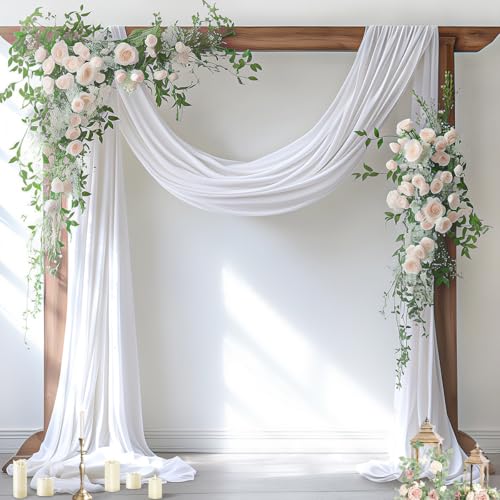 Socomi Hochzeitsbogen-Drapierstoff, 1 Panel, 73,7 x 4,7 m, Weiß, durchscheinender Hintergrund, Vorhang, 6 Meter für Hochzeit, Zeremonie, Geburtstag, Party, Dekoration Socomi Hochzeitsbogen-Drapierstoff, 1 Panel, 73,7 x 4,7 m, Weiß, durchscheinender Hintergrund, Vorhang, 6 Meter für Hochzeit, Zeremonie, Geburtstag, Party, Dekoration von Socomi