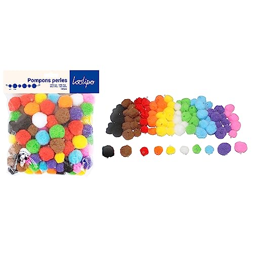 LOOLIPO Perlen Pompons | Regenbogen | 100 Stück Perlen Pompons | Ø 2 | 3 cm | Bastelmaterial | Pompons | Bastelarbeiten | L792919 LOOLIPO Perlen Pompons | Regenbogen | 100 Stück Perlen Pompons | Ø 2 | 3 cm | Bastelmaterial | Pompons | Bastelarbeiten | L792919 von Sodertex