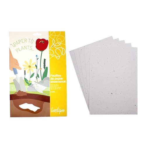 Loolipo L110011 Papier, Blumenmotiv, A4, 5 Stoffe, 21 x 29,7 cm, zum Basteln, Naturpapier, Bastelarbeiten von Sodertex