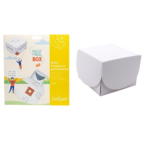 Magic Boxen zum Selbstgestalten - 300 g/m² - 8 x 8 x 6 cm - 5 Stück - 1 Farbe von Sodertex