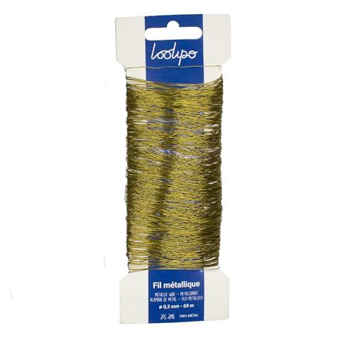 SODERTEX - Metalldraht-Karte Gold 60 m - Durchmesser 0,3 mm - 1 Stück - 1 Farbe - L799071 - Kreatives Hobby von Sodertex