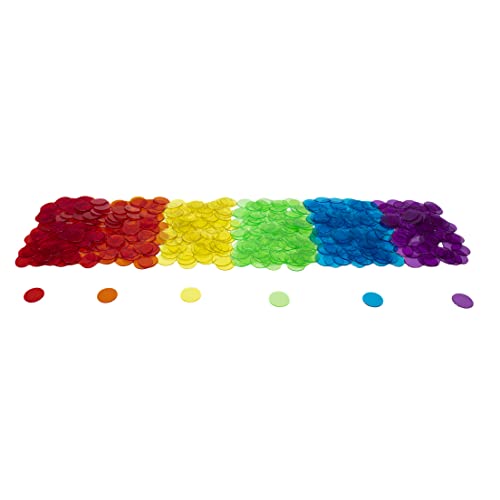 Sodertex Packung Zählscheiben aus Kunststoff, 2 cm, 500 Stück – 6 Verschiedene Farben – L730800, Rot, Orange, Gelb, Grün, Blau und Violett, 2cm von Sodertex