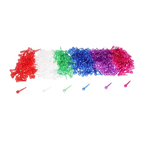 Sodertex Packung mit Stecknadeln aus Kunststoff, 4 mm x 1,5 cm, 500 Stück, 6, L798000, Rot, Weiß, Grün, Blau, Violett und Rosa von Sodertex
