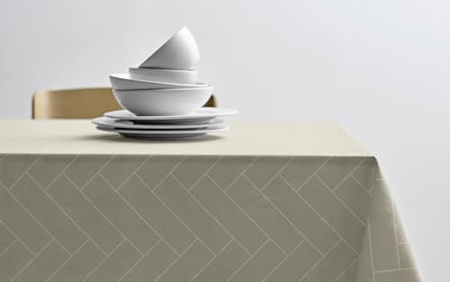Södahl Tiles Damast-Tischdecke aus 100% Baumwolle, 140 x 270 cm, Eucalyptus Södahl Tiles Damast-Tischdecke aus 100% Baumwolle, 140 x 270 cm, Eucalyptus von Södahl