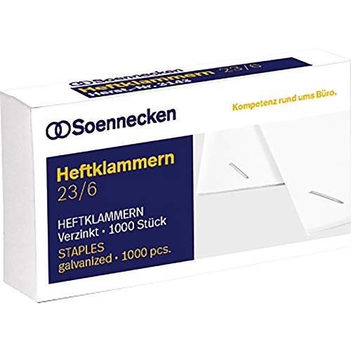 NORDWEST Handel AG Soennecken Heftklammer 3144 23/13 SUPER verzinkt 1.000 St./Pack. von Soennecken