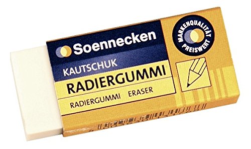 Radierer Kautschuk, 54x23x13mm, weiß Radierer Kautschuk, 54x23x13mm, weiß von Soennecken