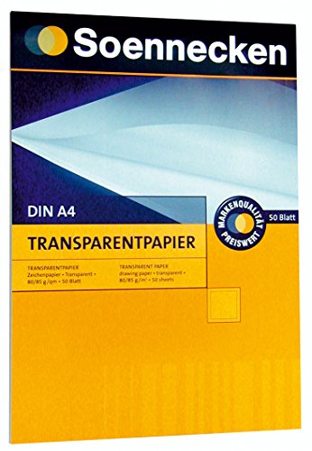 Soennecken Transparentpapier 1230 DIN A4 80g 50Blatt Soennecken Transparentpapier 1230 DIN A4 80g 50Blatt von Soennecken