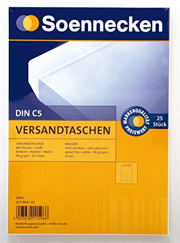 Soennecken Versandtasche 2095 C5 mF hk weiß 25 St./Pack. von Soennecken