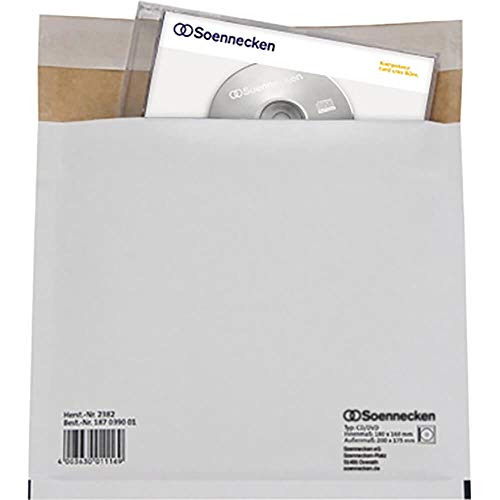 Soennecken CD/DVD Versandtasche 2382 hk Karton weiß von Soennecken