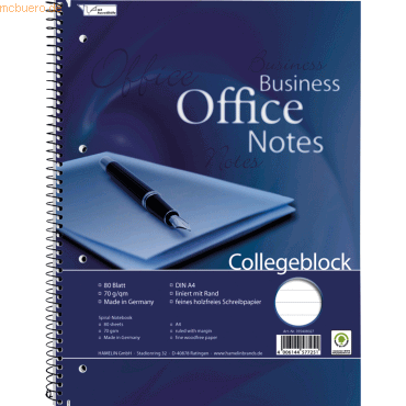 Soennecken Collegeblock DIN A4 holzfrei 80 Blatt liniert Soennecken Collegeblock DIN A4 holzfrei 80 Blatt liniert von Soennecken