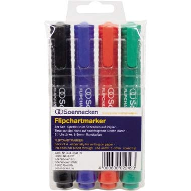 Soennecken Flipchartmarker 3352 sortiert 4 St./Pack. Soennecken Flipchartmarker 3352 sortiert 4 St./Pack. von Soennecken