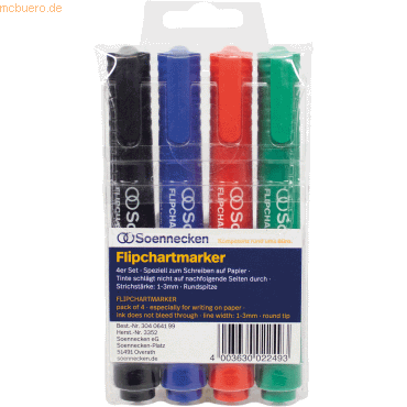 Soennecken Flipchartmarker 3352 sortiert 4 Stück von Soennecken