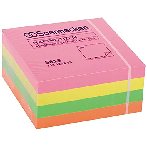 Soennecken Haftnotizwürfel 5815 75x75mm 400Blatt neonfarben Soennecken Haftnotizwürfel 5815 75x75mm 400Blatt neonfarben von Soennecken