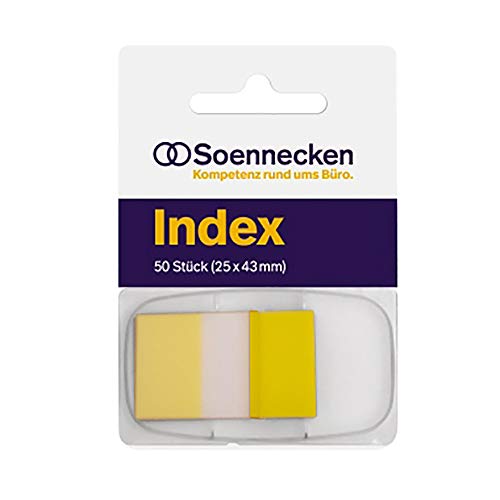 Soennecken Haftstreifen Index, gelb, 50 Bl., 50 Streifen im Spender Soennecken Haftstreifen Index, gelb, 50 Bl., 50 Streifen im Spender von Soennecken