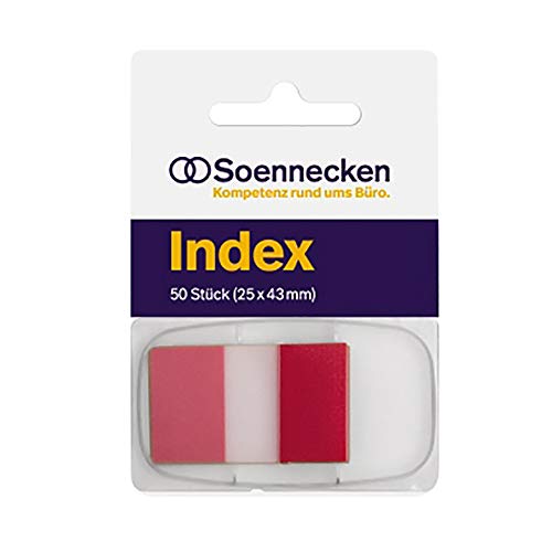 Soennecken Haftstreifen Index 5821 25x43mm 50Streifen Spender rot Soennecken Haftstreifen Index 5821 25x43mm 50Streifen Spender rot von Soennecken