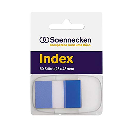 Soennecken Haftstreifen Index 5822 25x43mm 50Streifen Spender blau Soennecken Haftstreifen Index 5822 25x43mm 50Streifen Spender blau von Soennecken