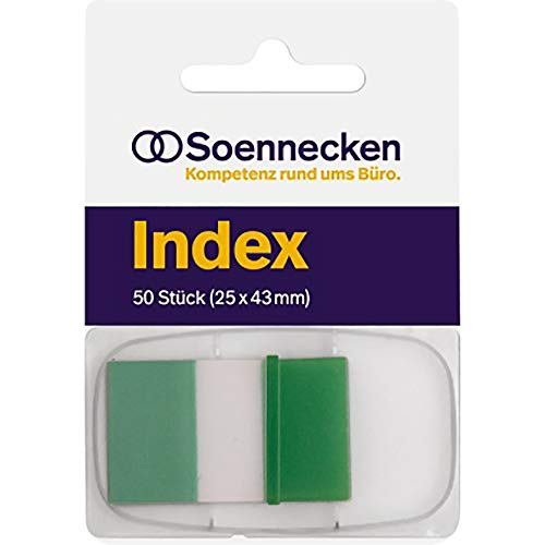 Soennecken Haftstreifen Index 5823 25x43mm 50Streifen Spender grün Soennecken Haftstreifen Index 5823 25x43mm 50Streifen Spender grün von Soennecken